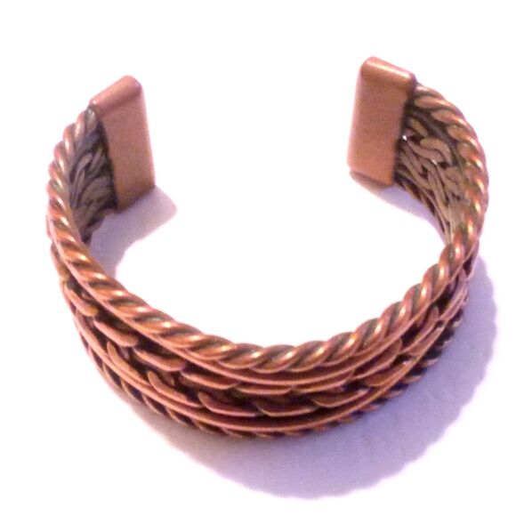 Vintage Twisted Copper Cuff Bracelet - Picture 4 of 6